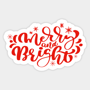 Christmas Merry and Bright Sticker
